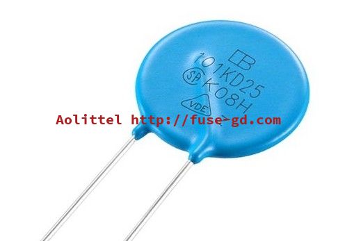 Overvoltage Suppression Fast Response VDR 25mm Zinc Oxide Varistor Resistor 25D101K 100V For Surge Protection